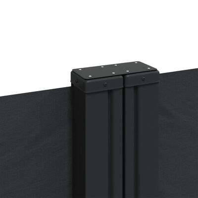 vidaXL Auvent latéral rétractable noir 100x1000 cm