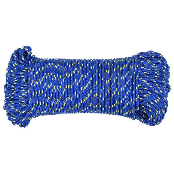 vidaXL Corde de bateau Bleu 3 mm 100 m Polypropyl&egrave;ne