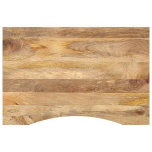 vidaXL Dessus de bureau avec courbe 90x60x2,5 cm manguier massif brut