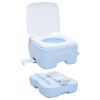 vidaXL Toilette de Camping Bleu Clair et Blanc 41,5 x 36,5 x 30 cm