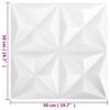 vidaXL Panneaux muraux 24 pcs Blanc Origami 50 x 50 cm Mousse XPS