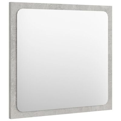 vidaXL Miroir de salle de bain Gris béton 40x1,5x37 cm Aggloméré