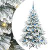 vidaXL Sapin de No&euml;l artificiel avec 150 LED Blanc 150 cm PE et PVC