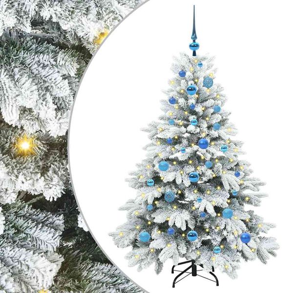 vidaXL Sapin de No&euml;l artificiel avec 150 LED Blanc 150 cm PE et PVC