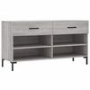 vidaXL Banc &agrave; chaussures sonoma gris 102x35x55 cm bois d'ing&eacute;nierie