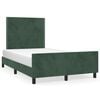 vidaXL Cadre de lit sans matelas vert fonc&eacute; 120x190 cm velours