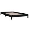 vidaXL Lit empilable sans matelas noir 90x200 cm bois de pin massif