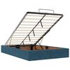 vidaXL Lit ottoman avec matelas bleu fonc&eacute; 120x190 cm velours