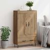 vidaXL Haut Armoire avec tiroir Ch&ecirc;ne artisanal 69,5 x 31 x 115 cm
