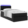 VidaXL Cadre de lit ottoman avec matelas noir 100x200 cm similicuir