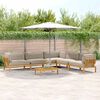 vidaXL Ensemble de Canap&eacute;s Uni 6 pcs Taupe Bois d'Acacia Massif