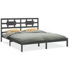 vidaXL Cadre de lit Gris Bois massif 160x200 cm