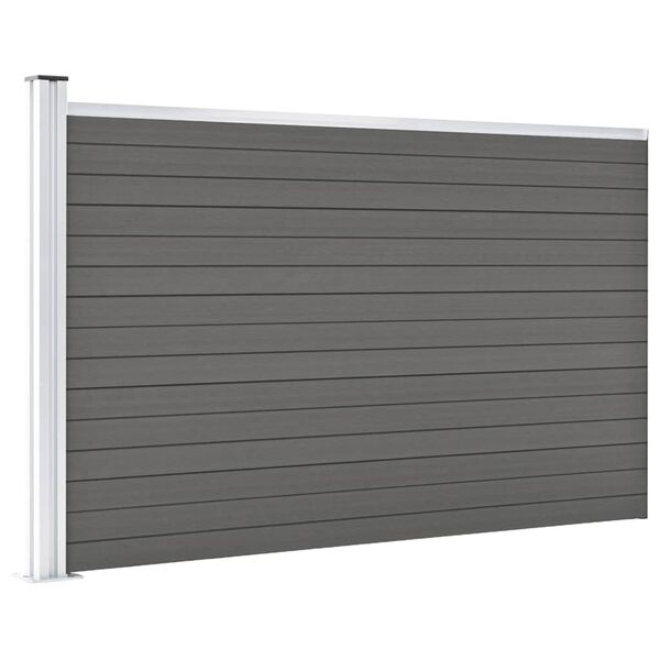 vidaXL Cl&ocirc;ture de jardin WPC 175x105 cm Gris