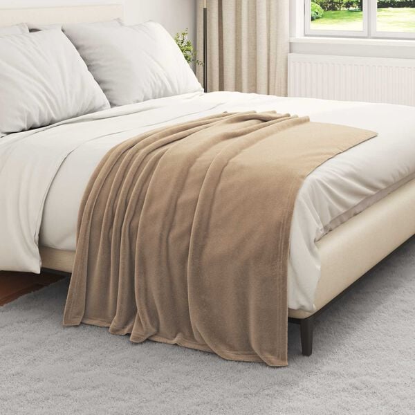 vidaXL Couvertures &agrave; jeter 6 pcs Camel 130 x 150 cm Toison