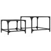 vidaXL Tables basses gigognes 2 pcs dessus en verre noir acier