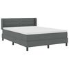 vidaXL Lit &agrave; ressorts avec matelas Gris fonc&eacute; 200 x 140 cm Polyester