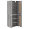 vidaXL Buffet haut Sonoma gris 69,5x34x180 cm Bois d'ing&eacute;nierie