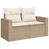 vidaXL Salon de jardin avec coussins 9 pcs beige r&eacute;sine tress&eacute;e