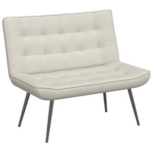 vidaXL Banc cr&egrave;me 110x74x84 cm velours