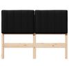 vidaXL T&ecirc;te de lit capitonn&eacute;e Marron et Noir 120 cm Pin massif