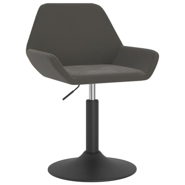 vidaXL Tabouret de bar Gris fonc&eacute; Velours