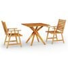 vidaXL Ensemble &agrave; manger de jardin 3 pcs Bois d'acacia solide