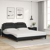 vidaXL Cadre de lit Viana sans matelas noir 180x200 cm similicuir