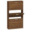 vidaXL Armoire &agrave; chaussures Ch&ecirc;ne marron 59x17x108cm Bois d'ing&eacute;nierie