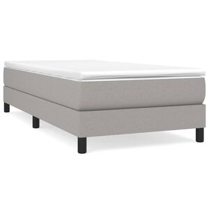 vidaXL Sommier &agrave; lattes de lit avec matelas Gris clair 80x200 cm Tissu