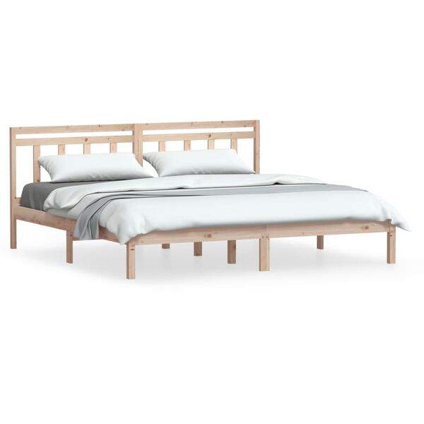vidaXL Cadre de lit sans matelas bois massif 160x200 cm