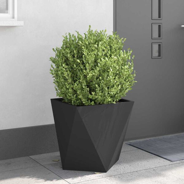 vidaXL Jardini&egrave;re 2 pcs Noir 50 x 50 x 50 cm Acier