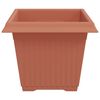 vidaXL Pot de Fleurs Carr&eacute; 24 pcs Rouge brique 28,5 x 28,5 x 22 cm