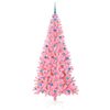 vidaXL Sapin de No&euml;l avec 300 LED avec support Rose 210 cm PVC