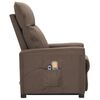 vidaXL Fauteuil de massage Taupe Tissu