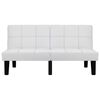 vidaXL Canap&eacute; &agrave; 2 places Blanc Similicuir