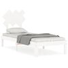 vidaXL Cadre de lit sans matelas blanc bois de pin massif