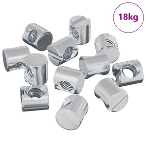 vidaXL &Eacute;crous &agrave; baril 4500 pcs Argent&eacute; M6 x 12 mm M&eacute;tал