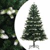 vidaXL Sapin de No&euml;l artificiel &agrave; charni&egrave;res avec neige floqu&eacute;e 120 cm