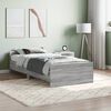 vidaXL Cadre de lit sans matelas sonoma gris 90x190 cm
