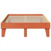 vidaXL Cadre de lit sans matelas cire marron 135x190cm bois pin massif