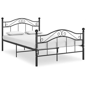 vidaXL Cadre de lit sans matelas noir m&eacute;tal 120x200 cm