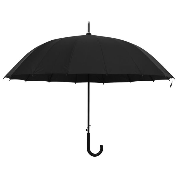 vidaXL Parapluie automatique Noir 120 cm