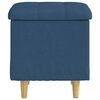 vidaXL Pouf de rangement avec coussin Bleu 40 x 40 x 45 cm tissu