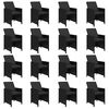 vidaXL Ensemble à manger de jardin coussins 17 pcs Résine tressée Noir