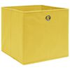 vidaXL Bo&icirc;tes de rangement 10 pcs Tissu intiss&eacute; 28x28x28 cm Jaune