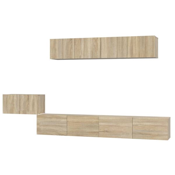 vidaXL Ensemble de meubles TV 5 pcs Ch&ecirc;ne sonoma Bois d'ing&eacute;nierie