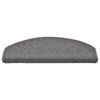 vidaXL Tapis d'escalier 15 pièces 65 x 24 x 4 cm Gris foncé Demi-rond Grand