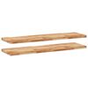 vidaXL &Eacute;tag&egrave;res flottantes 2 pcs 160x40x4 cm acacia massif &agrave; l'huile