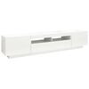 vidaXL Meuble TV avec lumières LED Blanc 200x35x40 cm
