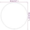 vidaXL Miroir mural Noir &Oslash; 40 cm Rond